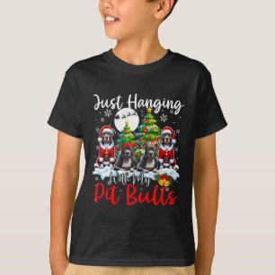 Nur mit meinen Grubenschalen hängen Weihnachten We T-Shirt
