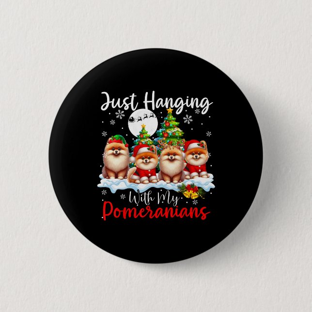 Nur mit meinen Spitzen verheddern Weihnachten Button (Vorderseite)