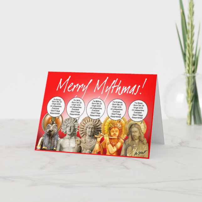 NUR MYTHMAS! Weihnachtskarte Feiertagskarte (Vorderseite)