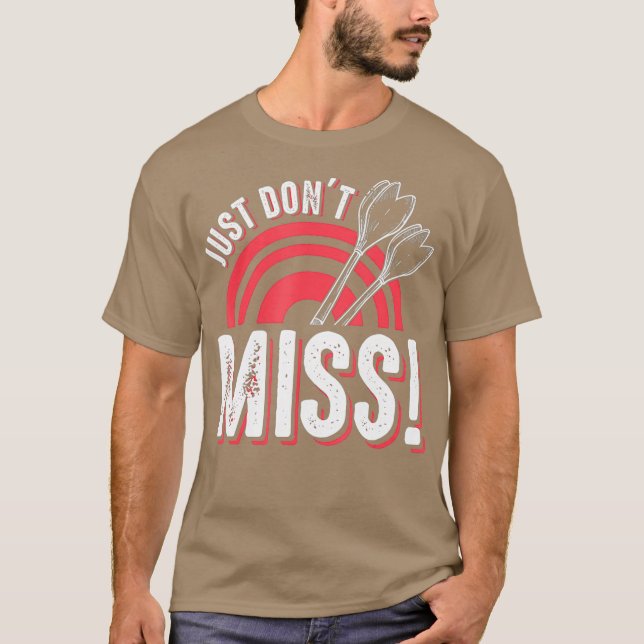 Nur nicht Miss Darts Shirt Funny Dart Board Gesche (Vorderseite)