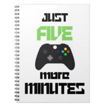 Nur noch 5 Minuten Gaming Spiral Foto Notebook