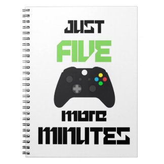 Nur noch 5 Minuten Gaming Spiral Foto Notebook Notizblock