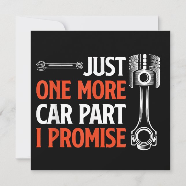 Nur noch ein Auto Teil I Versprechen - Autoenthusi Dankeskarte (Vorderseite)