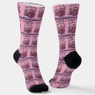Nur noch ein Kapitel - Florale Bücherliebhaberin - Socken