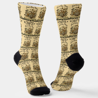 Nur noch ein Kapitel - Florale Bücherliebhaberin - Socken