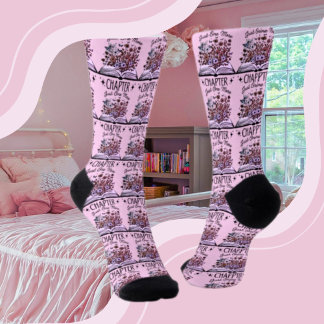 Nur noch ein Kapitel - Florale Bücherliebhaberin - Socken
