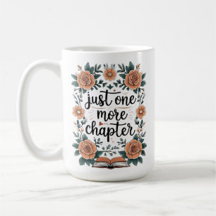 Nur noch ein Kapitel – Floraler Buchliebhaber Kaffeetasse