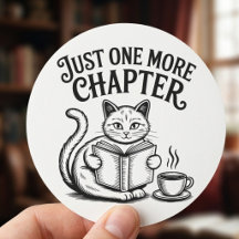 Nur noch ein Kapitel Katzen lesen ein Buch