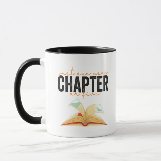 Nur noch ein Kapitel oder fünf lustige Buchliebhab Tasse (Links)