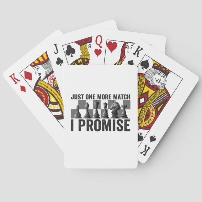 Nur noch ein Match i Promise Funny Schach Lover Spielkarten (Rückseite)