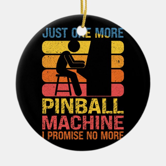 Nur noch ein Pinball Machine Pinball Lovers Pub Keramik Ornament (Vorne)