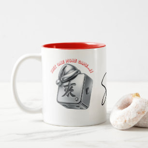 Nur noch ein Spiel Mahjong Lustiger Weihnachtsmann Zweifarbige Tasse