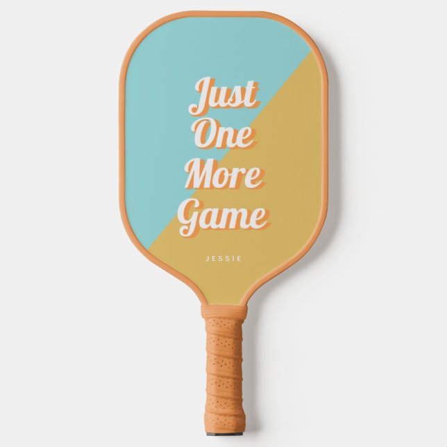 Nur noch ein Spiel Retro Personalisiert Pickleball Schläger (Vorderseite)