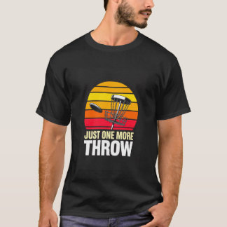 Nur noch ein Wurf Disc Golf Retro Sonnenuntergang T-Shirt