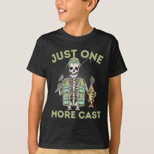 Nur noch ein Wurf - Lustiger Skelett-Angler  T-Shirt