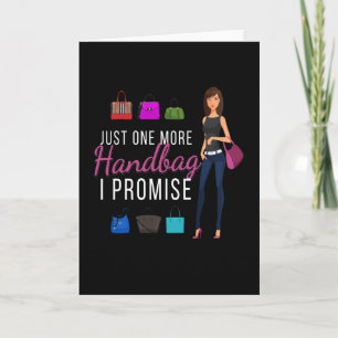 Nur noch eine Handtasche Mode Karte