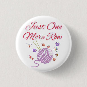 Nur noch eine Reihe Strickkunst Button