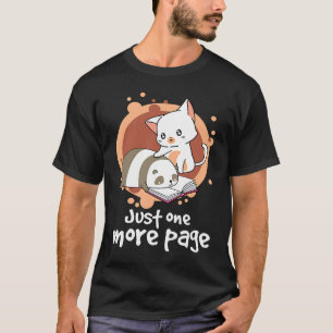 Nur noch eine Seite Lesebuch Nerd Katze Panda Bo T-Shirt