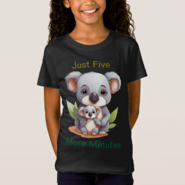 Nur noch fünf Minuten mehr - Funny Sleepy Koala Ki T-Shirt