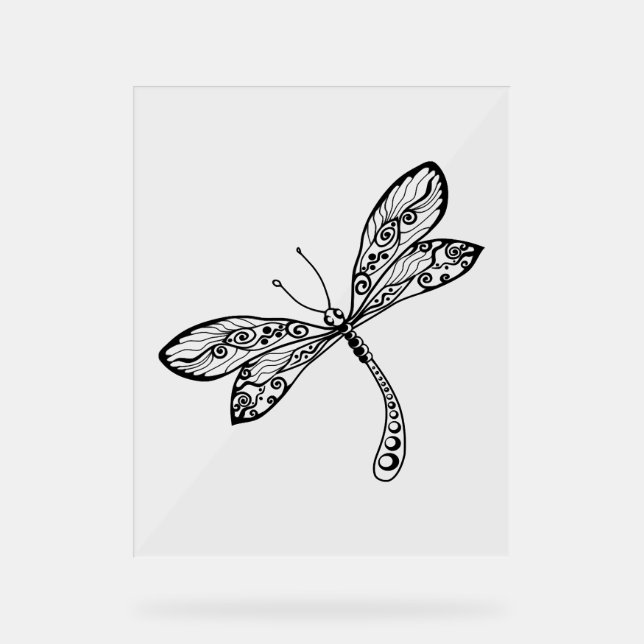 nur noch Libelle Acrylschild (Vorderseite)