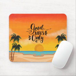 Nur Orange Illustriert Good Vibes Mousepad