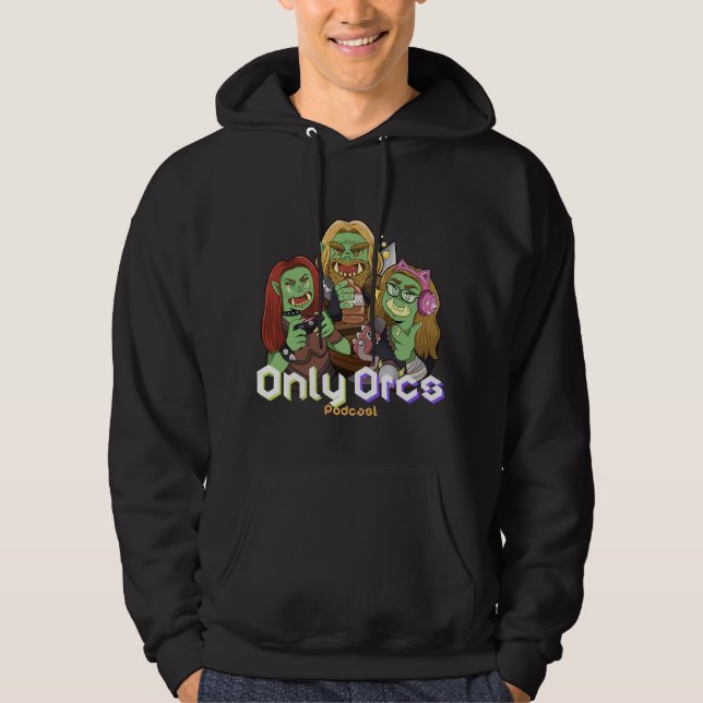 Nur Orks Podcast Männer Hoodie - Schwarz (Vorderseite)