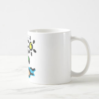 Nur Ozean-Brisen-u. Kokosnuss-Bäume können mir Kaffeetasse