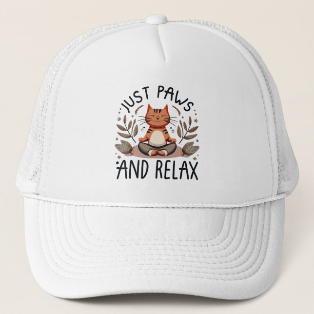 Nur Paare und Relax Yoga Cat Truckerkappe (Vorderseite)