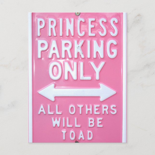 Nur Parkplatz Princess Postkarte (Vorderseite)
