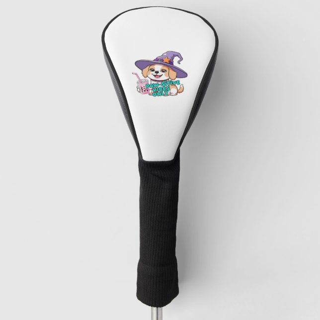 Nur Paw-Schwänze - Niedlicher Hund mit Blasen-Tee  Golf Headcover (Vorderseite)