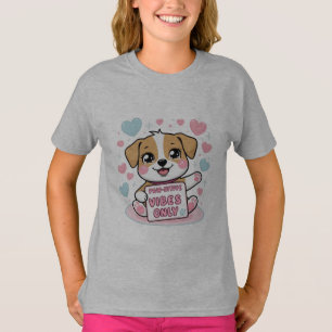 Nur paw-sitive Vibes - Niedlicher Chibi Dog Kawaii T-Shirt