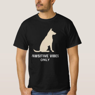 Nur Pawsitive Schwänze - Hunde Silhouette Art   Pe T-Shirt