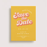 Nur Peachy Non-Foto Hochzeit speichern das Datum Save The Date<br><div class="desc">Eine Hochzeit speichern Sie das Datum mit einem benutzerdefinierten Foto und pfirsichfarbenen Retro-Stil Typografie ist eine einzigartige und stilvolle Art, Ihre bevorstehenden Nuptials zu verkünden, um Ihre Freunde und Familie. Der Vintage Pfirsichstil-Schriftart fügt eine Touch von Retro und Whimsy hinzu. Dieses Design wird sicher beeindrucken und alle begeistern für Ihren...</div>