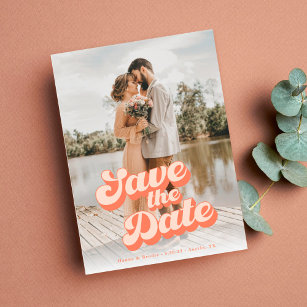 Nur Peachy Wedding speichern das Datum Save The Date