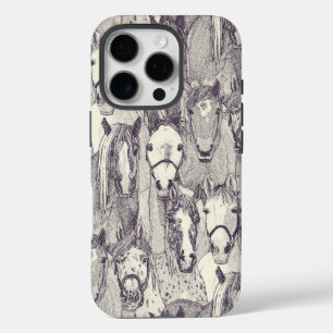 nur Pferde Mulberry Pearl iPhone 16 Pro Hülle