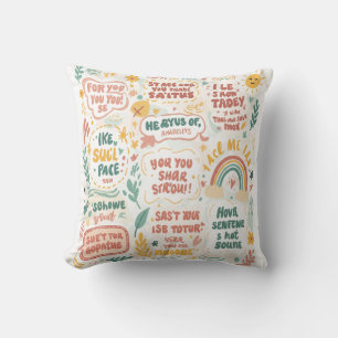 Nur positive Bilder: Doodle Art Prints Kissen