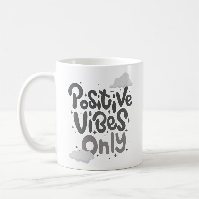 NUR POSITIVE SCHWINGUNGEN KAFFEETASSE (Links)