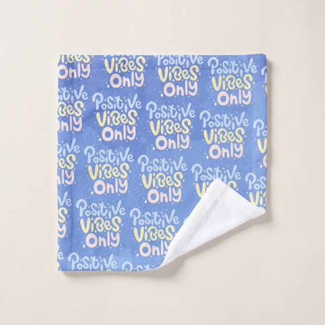 Nur positive Vibes Badhandtuch Set (Waschlappen)