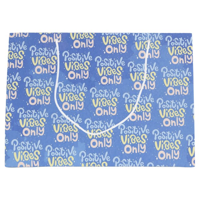 Nur positive Vibes Große Geschenktüte (Vorderseite)