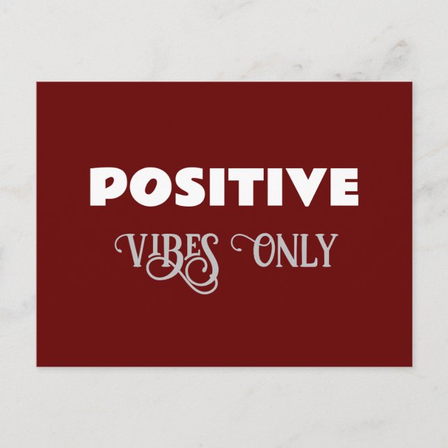 Nur positive Vibes Postkarte (Vorderseite)