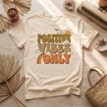 Nur positive Vibes Retro Groovy Sonnenschein T-Shi