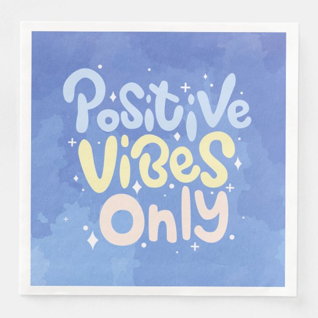 Nur positive Vibes Serviette (Vorderseite)