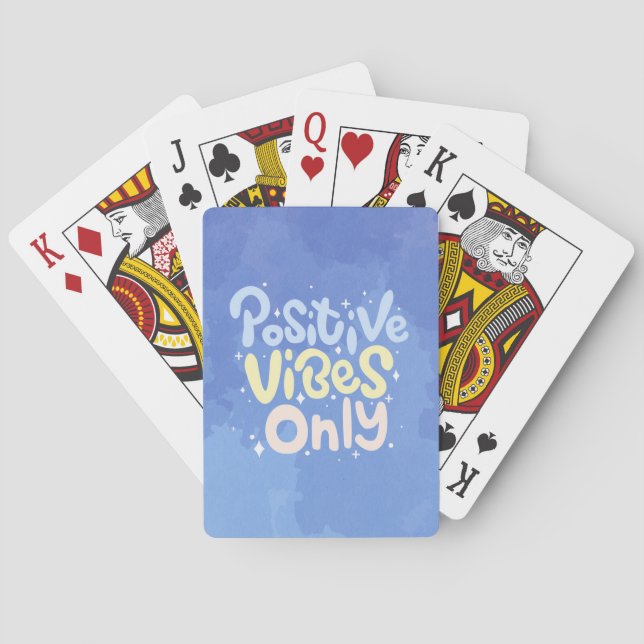 Nur positive Vibes Spielkarten (Rückseite)