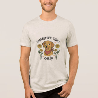 Nur positive Vibes süßer Golden Retriever Hund Ret Tri-Blend Shirt
