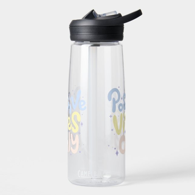 Nur positive Vibes Trinkflasche (Links)
