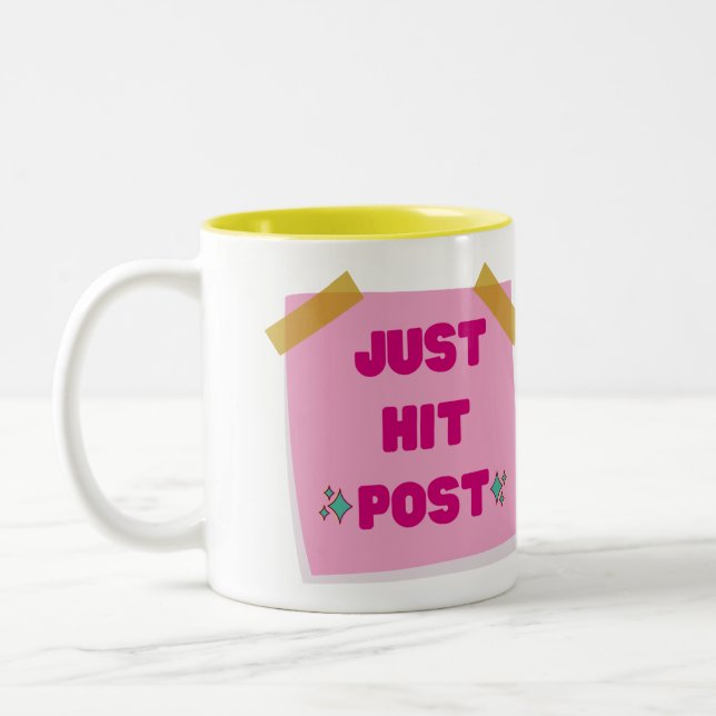 nur ✨ Post drücken ✨ überdenken Sie es nicht Zweifarbige Tasse (Links)