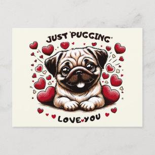 Nur 'Pugging'-Liebe Postkarte
