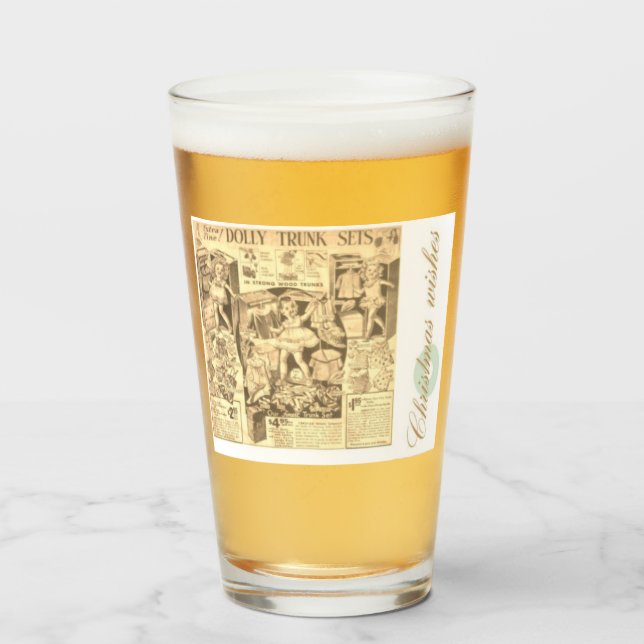 Nur Puppen für ein frohes Weihnachtsfest Glas (Vorne (Gefüllt))