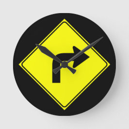 Nur rechts runde wanduhr