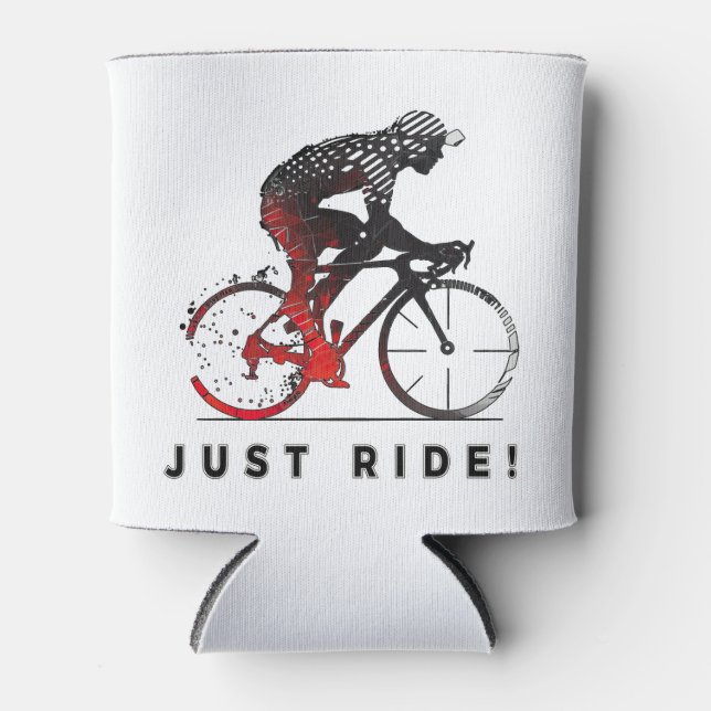 Nur reiten! - Fahrraddesign Dosenkühler (Vorderseite)